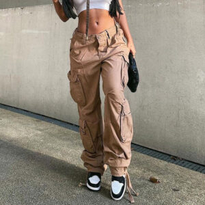 tan cargo pants by angel drip